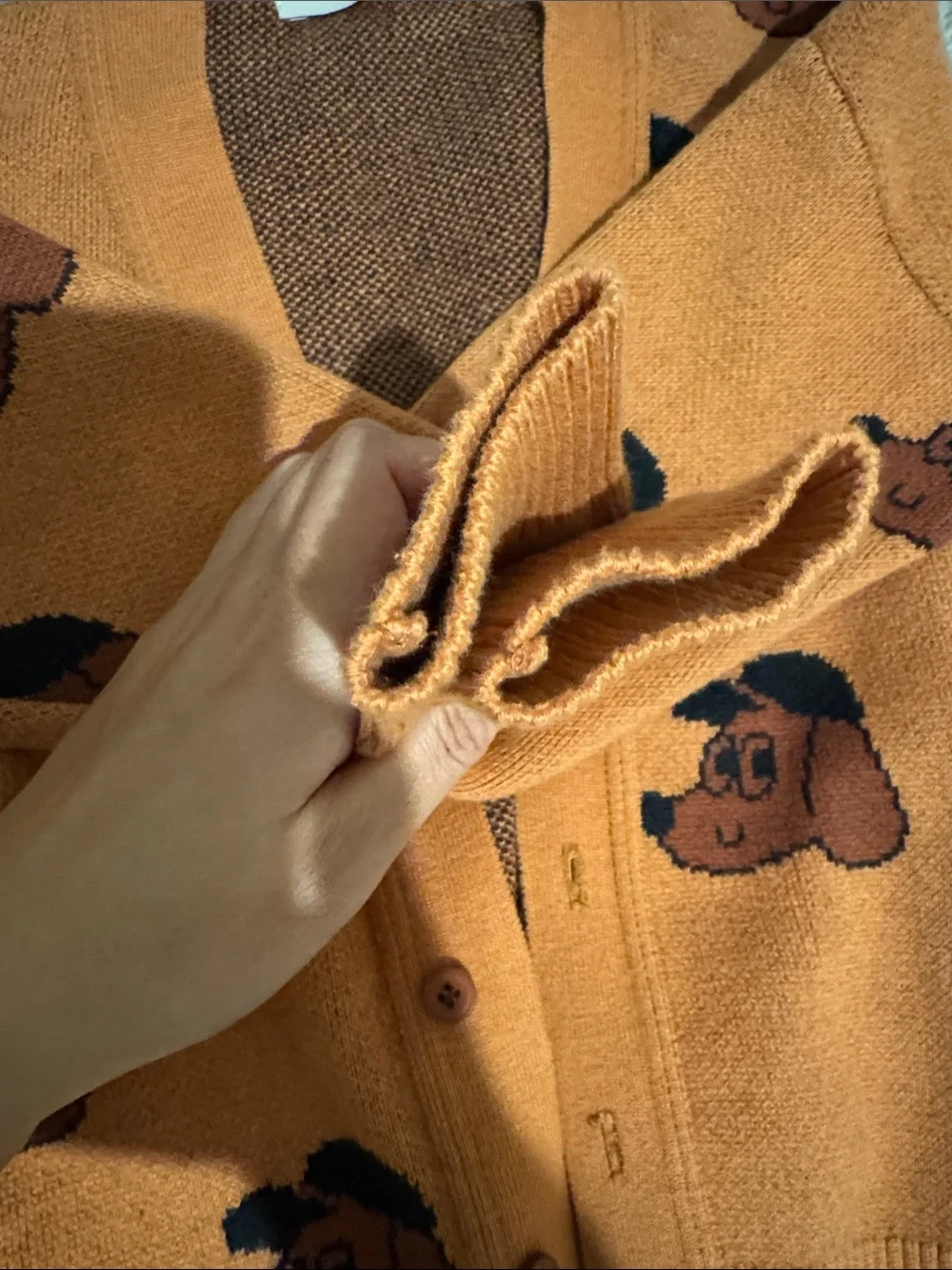 Tiny Cottons Dog-Print Cardigan
